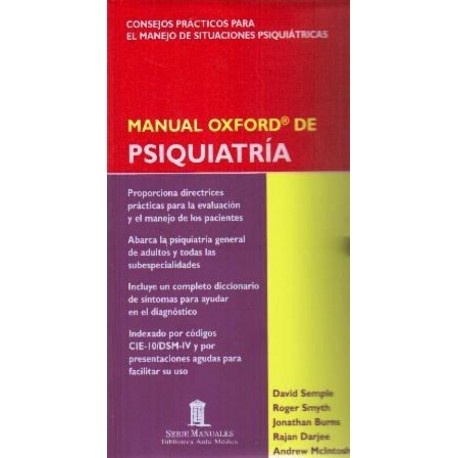 Manual Oxford de Psiquiatría - Envío Gratuito