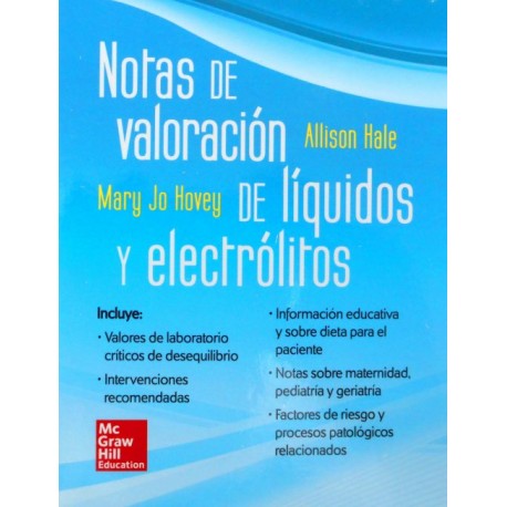 Notas de valoración de líquidos y electrólitos - Envío Gratuito